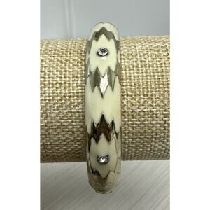 Sequin Nordstrom Colorful Mid-Thin Gold Tone Enamel Hinge Bangle $33 NWOT #196